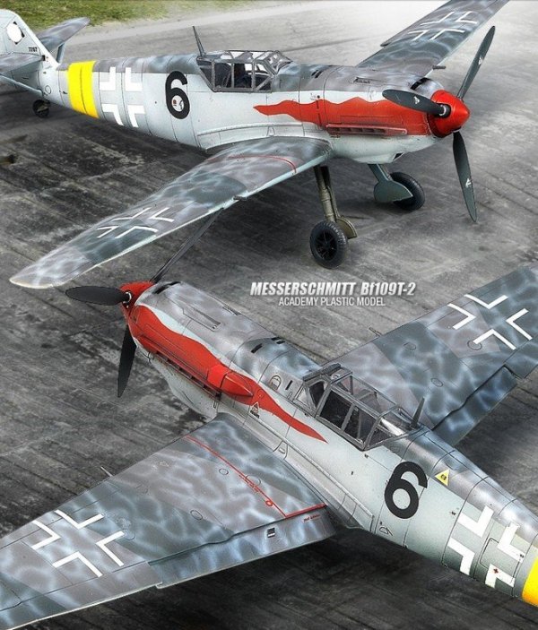 Academy 12225 MESSERSCHMITT Bf109T-2 (1:48)