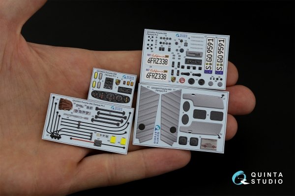 Quinta Studio QD24003 Porsche 959 3D-Printed &amp; coloured Interior on decal paper (Tamiya) 1/24