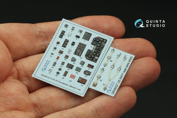 Quinta Studio QD48510 P-47 D-30 3D-Printed coloured Interior on decal paper (Miniart) 1/48