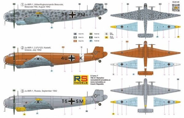 RS Models 92277 Junkers Ju 86R 1/72