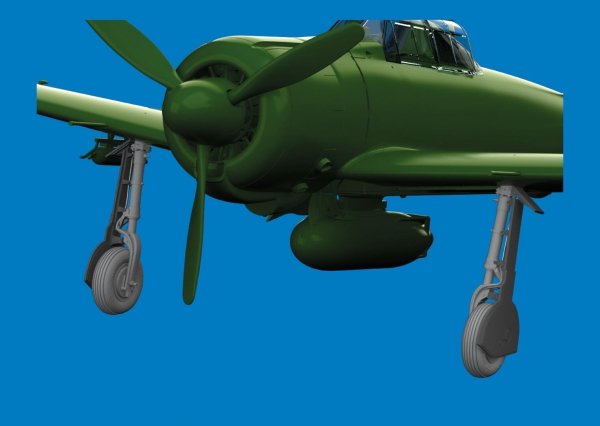 Eduard 6481174 A6M undercarriage legs PRINT for EDUARD 1/48