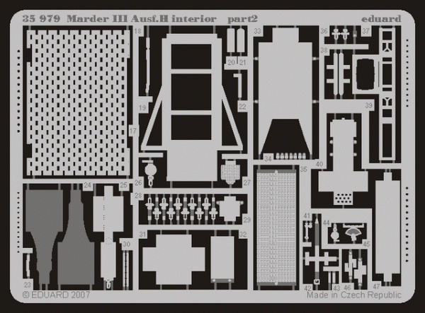 Eduard 35979 Marder III Ausf. H interior 1/35 Dragon
