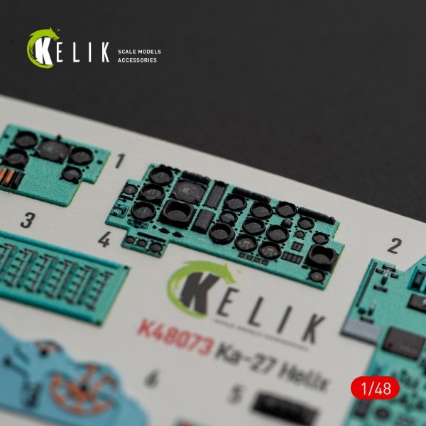 KELIK K48073 Ka-27 Helix interior 3D decals for HobbyBoss kit 1/48