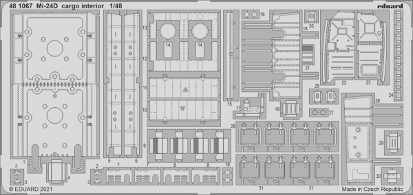 Eduard 481067 Mi-24D cargo interior EDUARD 1/48