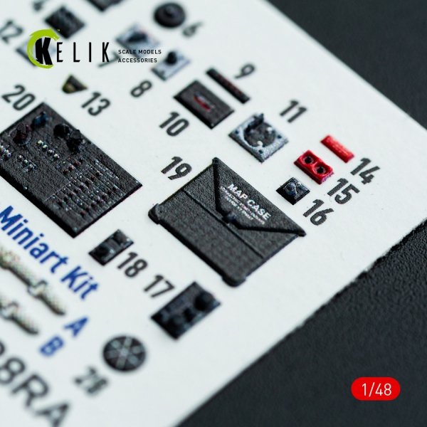 Kelik K48141 P-47D - 25RE/28RA - interior 3D decals for MiniArt kit (1/48)