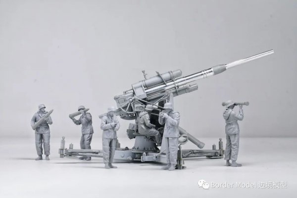 Border Model BT-013 German 88mm Gun Flak36 w/6 anti-aircraft artillery crew members 1/35