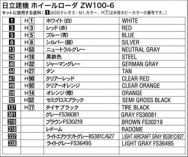 Hasegawa WM04 Hitachi Construction Machinery Wheel Loader ZW100-6 1:35