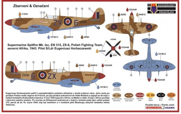 Kovozavody Prostejov CLK0004 Supermarine Spitfire Mk.IXc 1/72