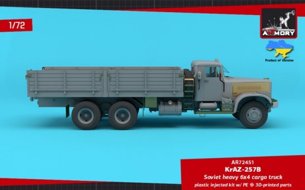 Armory Models 72451 KrAZ-257B Soviet Era Heavy Duty 6x4 cargo truck 1/72