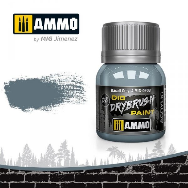 Ammo of Mig 0603 DRYBRUSH Basalt Grey 40ml