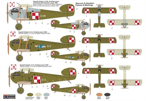 Kovozavody Prostejov KPM0275 Sopwith Dolphin „In Polish Services“ 1/72