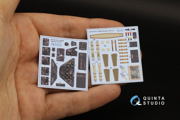 Quinta Studio QD32138 Ar 196A/B 3D-Printed &amp; coloured Interior on decal paper (Revell) 1/32