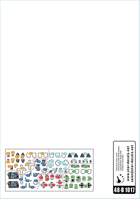 Star Decals 48-B1017 StuG III B 1941-42 # 2. Sturmgeschutz III Ausf B. Eastern front 1/48