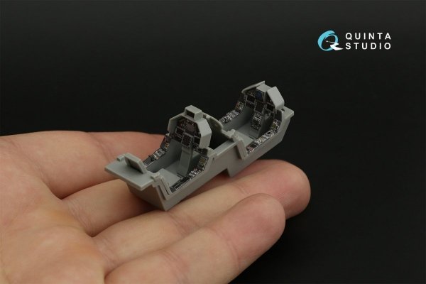 Quinta Studio QD48118 Mirage 2000-5B 3D-Printed &amp; coloured Interior on decal paper (Kinetic) 1/48