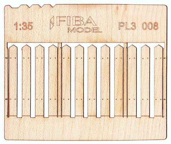 Model scene PL3-008 Wooden fence type 8 Drewniany płot 1/35