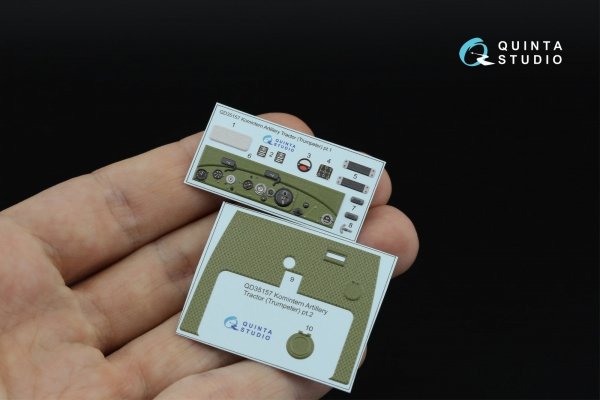 Quinta Studio QDS-35157 Komintern Artillery Tractor 3D-Printed &amp; coloured Interior on decal paper (Trumpeter) (Small version) 1/35