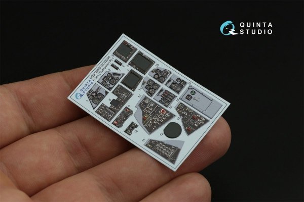Quinta Studio QDS-32098 F-14A 3D-Printed &amp; coloured Interior on decal paper ( Trumpeter ) (Small version) 1/32