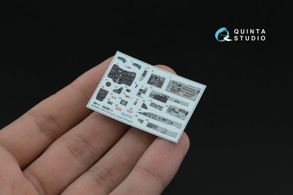Quinta Studio QD+48551 MiG-21R (grey cockpit panels) 3D-Printed &amp; coloured Interior on decal paper (Eduard) (with 3D-printed resin parts) 1/48