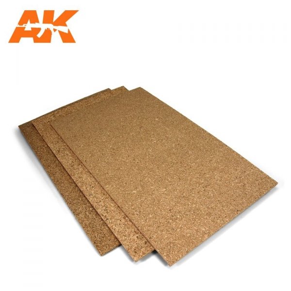 AK Interactive AK8055 CORK SHEET – COARSE GRAINED 200x290x6mm