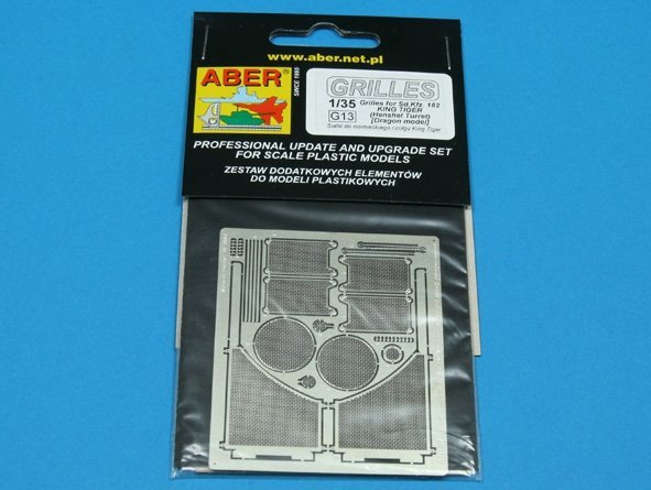 Aber 35G13 Grilles for german tank Sd.Kfz.182 King Tiger (Henshel Turret) (1:35)
