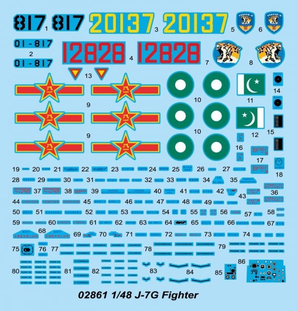 Trumpeter 02861 J-7G Fighter (1:48)
