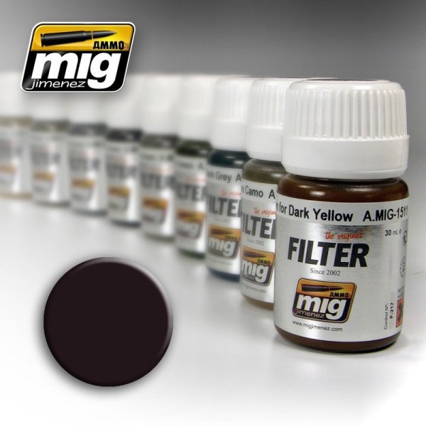 AMMO of Mig Jimenez 1506 BROWN FOR DARK GREEN 35ml
