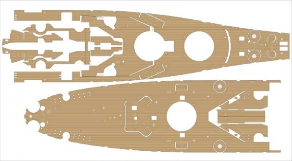 Pontos 35026FN USS BB-63 Missouri 1945 Detail Up Set (Teak tone stained wooden deck) (1:350)