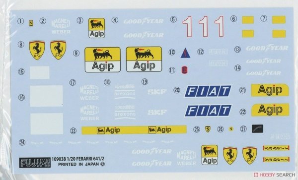 Fujimi 092140 GP-26 Ferrari 641/2 (Mexico GP/France GP) 1/20
