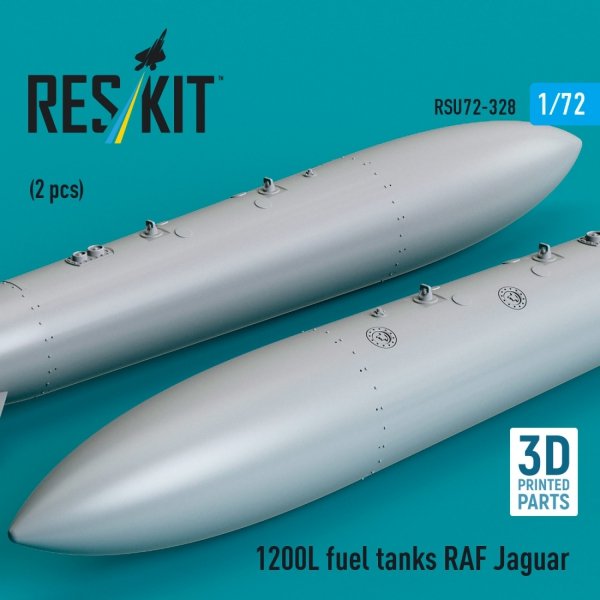 RESKIT RSU72-0328 1200 L fuel tanks RAF Jaguar (2 pcs) (3D Printed) (1/72)