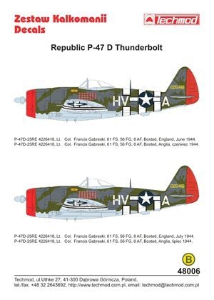 Techmod 48006 - Republic P-47D Thunderbolt (1:48)