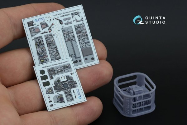 Quinta Studio QDS+48518 Tornado IDS 3D-Printed coloured Interior on decal paper (Italeri) (small version) (with 3D-printed resin parts) 1/48