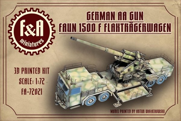 F&amp;A Miniatures FA-72021 Faun 1500 F Flakträgerwagen 1/72