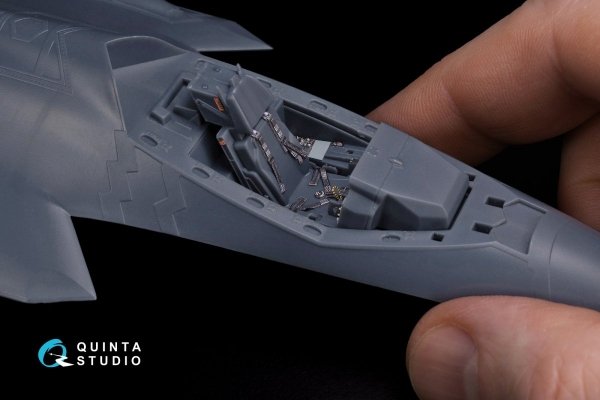 Quinta Studio QD48060 F-35A 3D-Printed &amp; coloured Interior on decal paper (Meng) 1/48