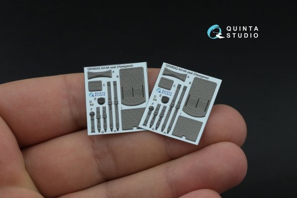 Quinta Studio QD48571 AH-64A 3D-Printed &amp; coloured Interior on decal paper (Hasegawa) 1/48