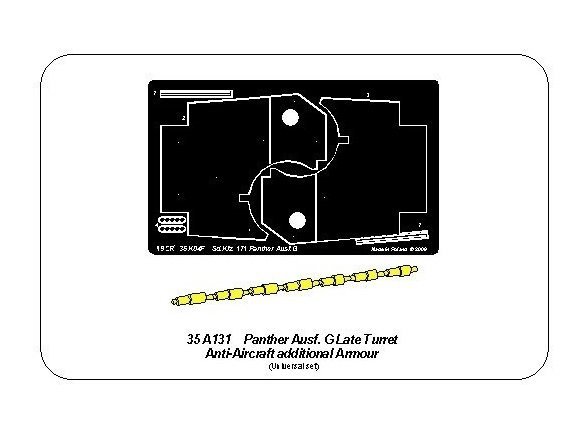 Aber 35A131 Dodatkowe przeciw lotnicze opancerzenie wieży Panter G 1/35