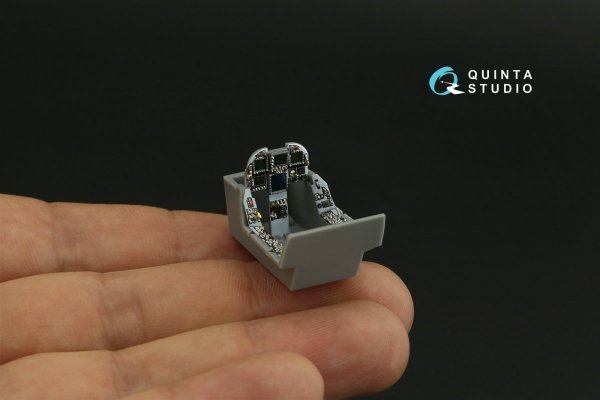 Quinta Studio QDS-48259 F/A-18E 3D-Printed &amp; coloured Interior on decal paper (HobbyBoss) (small version) 1/48