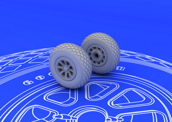 Eduard 672016 P-51 wheels 1/72 (TAMIYA)