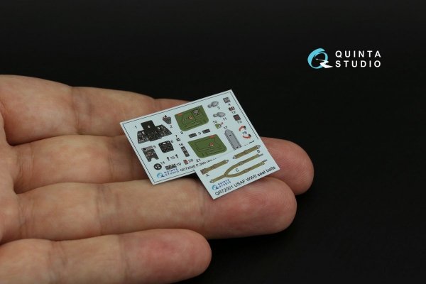 Quinta Studio QD72048 P-39N 3D-Printed &amp; coloured Interior on decal paper (RS Models) 1/72