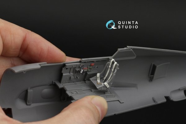Quinta Studio QD48653 P-47D Thunderbolt Razorback 3D-Printed &amp; coloured Interior on decal paper (Miniart) 1/48