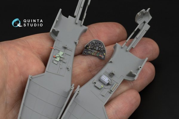 Quinta Studio QD48532 Bf 109E-3/4 3D-Printed &amp; coloured Interior on decal paper (HobbyBoss) 1/48