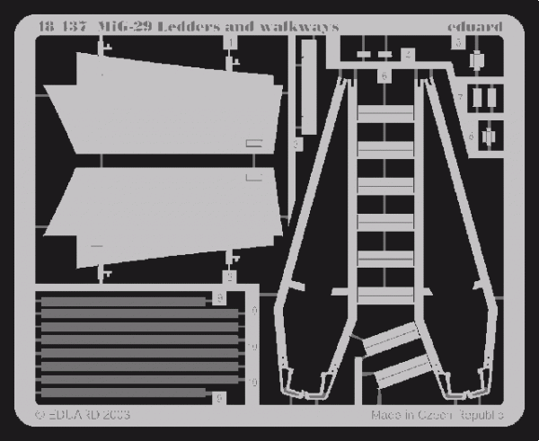 Eduard 48437 MiG-29 stair and walkways 1/48  (ACADEMY MINICRAFT)