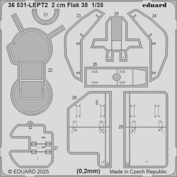 Eduard 36531 2 cm Flak 38 ICM 1/35