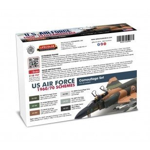 Lifecolor CS62 Acrylic paint set USAF 1960-70 6x22ml