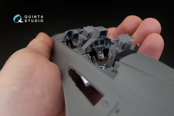 Quinta Studio QD32023 F-16D 3D-Printed &amp; coloured Interior on decal paper (for Academy kit) 1/32