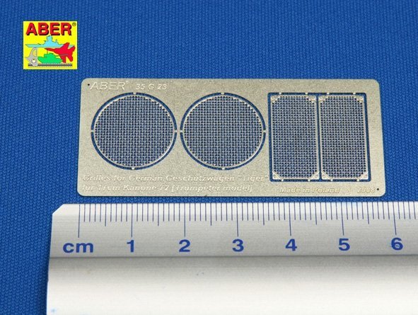 Aber 35G23 Grilles for german self proppeled gun Geschützwagen Tiger für 17cm Kanone 72 (1:35)