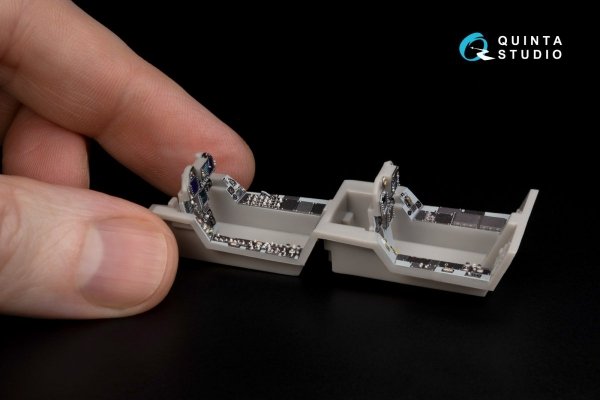 Quinta Studio QDS-48345 F/A-18B 3D-Printed &amp; coloured Interior on decal paper (Hasegawa) (Small version) 1/48