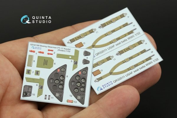 Quinta Studio QD32168 Pt-17 Kaydet 3D-Printed coloured Interior on decal paper (Roden) 1/32