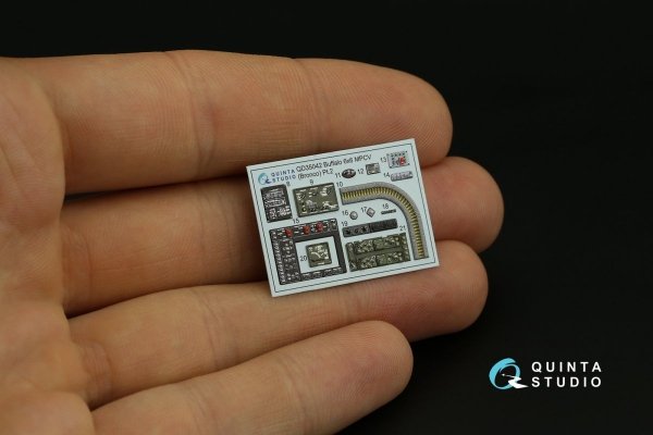 Quinta Studio QD35042 Buffalo 6x6 MPCV 3D-Printed &amp; coloured Interior on decal paper (Bronco) 1/35