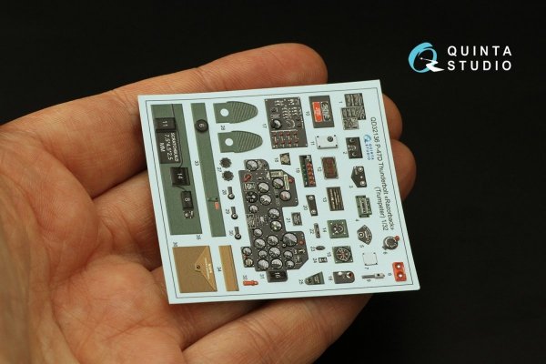 Quinta Studio QD32136 P-47D Razorback 3D-Printed &amp; coloured Interior on decal paper (Trumpeter) 1/32