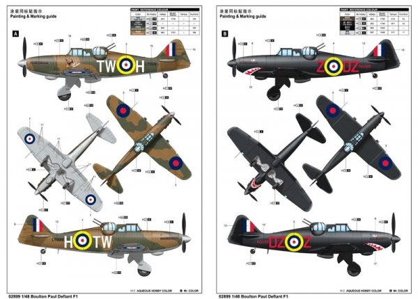 Trumpeter 02899 Boulton Paul Defiant F1 1/48